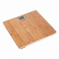 Electronic scale with bamboo platform