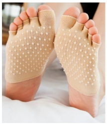 Half sole bamboo Non-slip massage socks