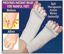 Toe straightener separator socks