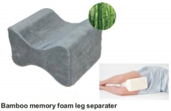 Bamboo memory foam leg separater